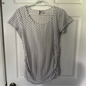 Women’s Maternity Polka Dot Short Sleeve Tee Size Medium